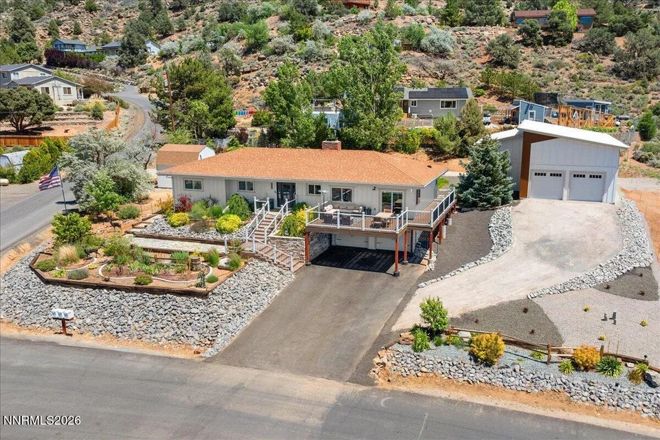 14740 Rim Rock Drive - Front and Shop