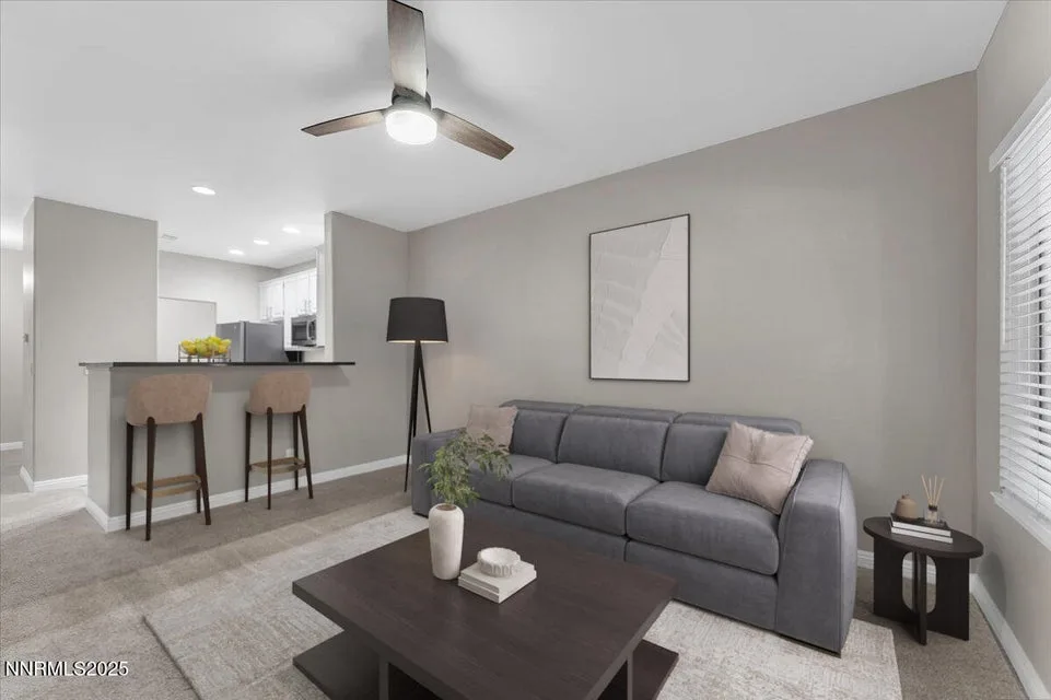 900 South Meadows Parkway 5222 - Virtually Staged Living Room
